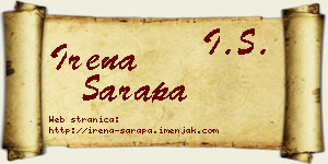 Irena Sarapa vizit kartica